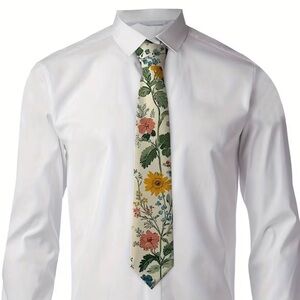 Floral Cream Tie